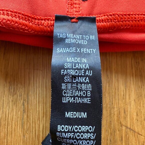 Savage X Fenty Sport Size M Fiesta Red Band It High-Waisted Cycling Biker Shorts - Picture 10 of 12
